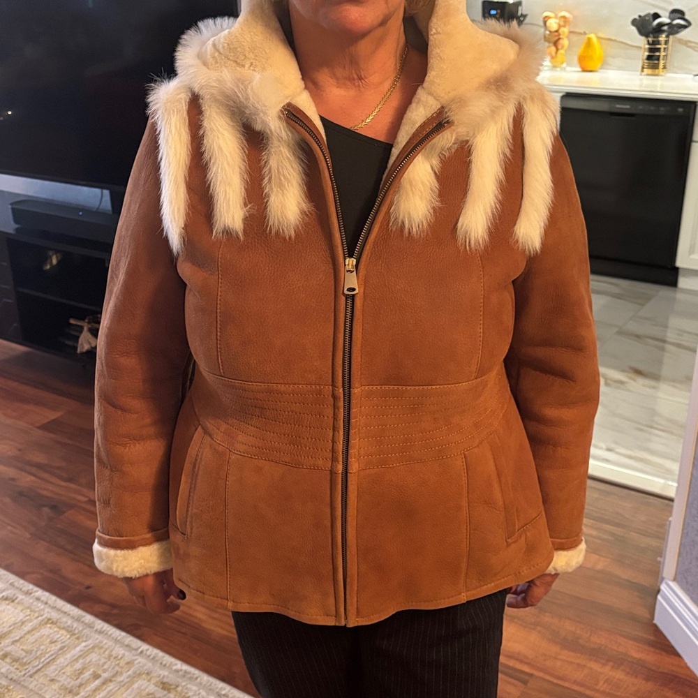 Women's Brown Shearling Jacket